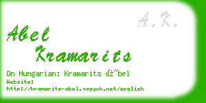 abel kramarits business card